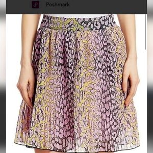 Ganni Multicolor Animal Print A-Line Skirt